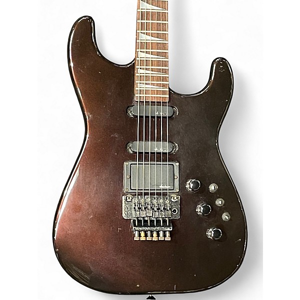 Vintage 1980s Charvel Model 4 HSS Metallic Brown Solid Body Electric Guitar