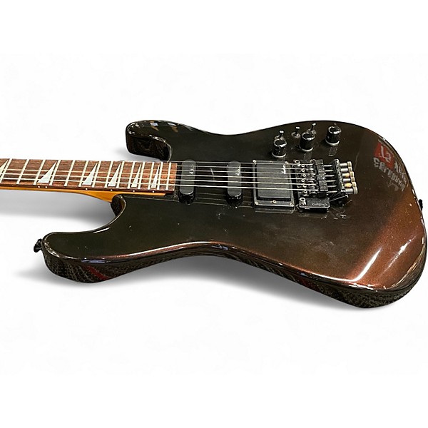 Vintage 1980s Charvel Model 4 HSS Metallic Brown Solid Body Electric Guitar
