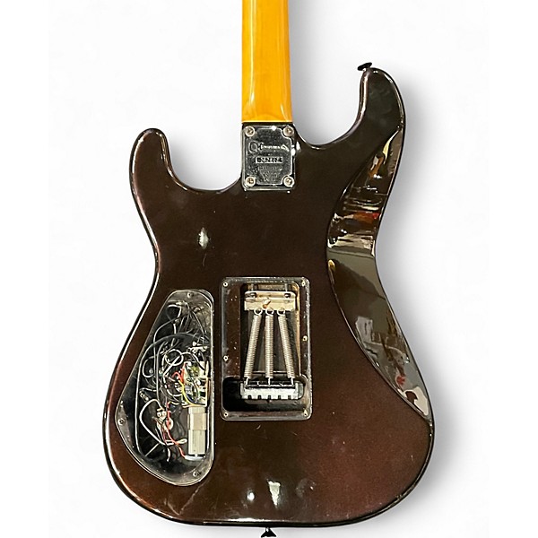 Vintage 1980s Charvel Model 4 HSS Metallic Brown Solid Body Electric Guitar