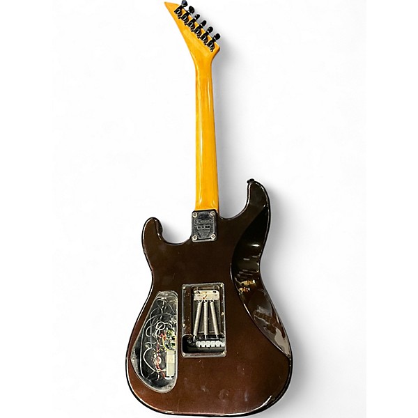 Vintage 1980s Charvel Model 4 HSS Metallic Brown Solid Body Electric Guitar