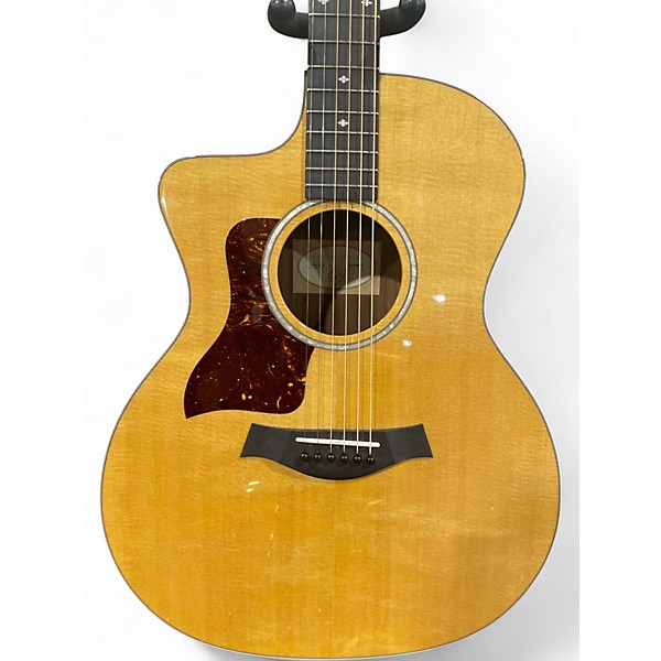 Used Taylor 214CE Deluxe LEFT HANDED Natural Acoustic Electric Guitar