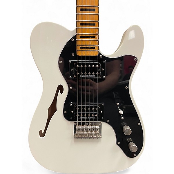 Used Squier Classic Vibe 70s Thinline Telecaster Olympic White Hollow Body Electric Guitar