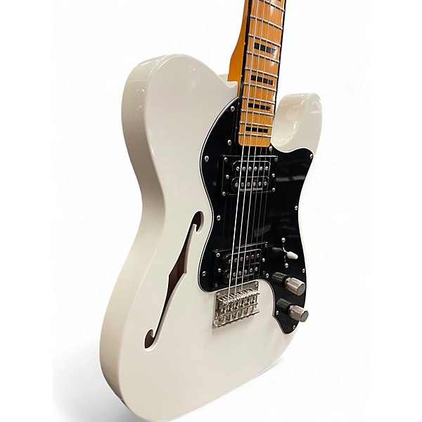 Used Squier Classic Vibe 70s Thinline Telecaster Olympic White Hollow Body Electric Guitar