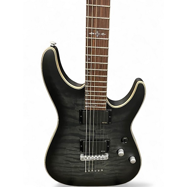 Used Schecter Guitar Research C1 PLATINUM DIAMOND TRANS BLACK Solid Body Electric Guitar
