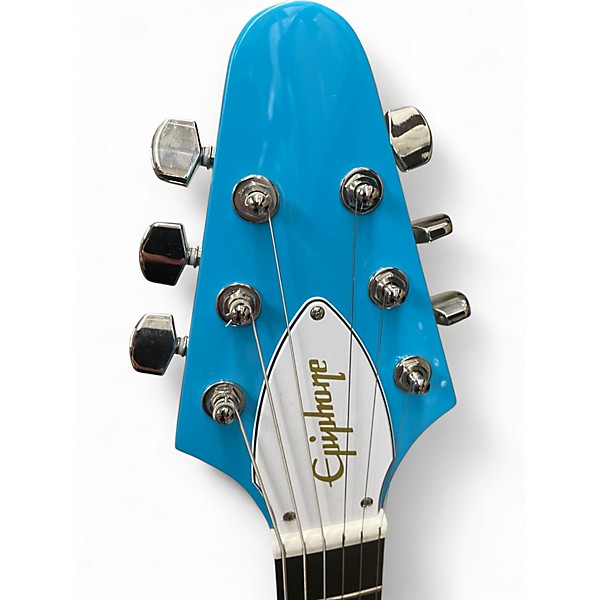 Used Epiphone FLY V 70'S BLUE Solid Body Electric Guitar