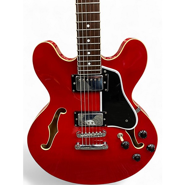 Used Hamer Echotone 335 Style Cherry Red Hollow Body Electric Guitar