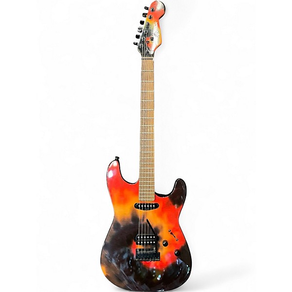 Used 2003 Fender Special Edition Tie Dye Showmaster Stratocaster Tie Dye Solid Body Electric Guitar