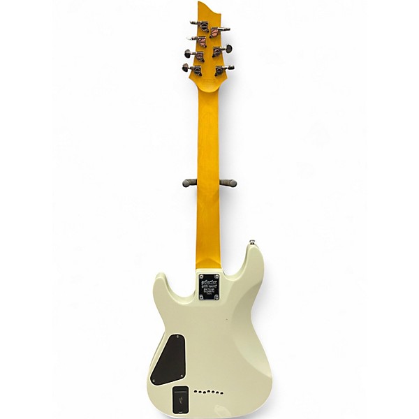 Used Schecter Guitar Research Demon 7 String white Solid Body Electric Guitar