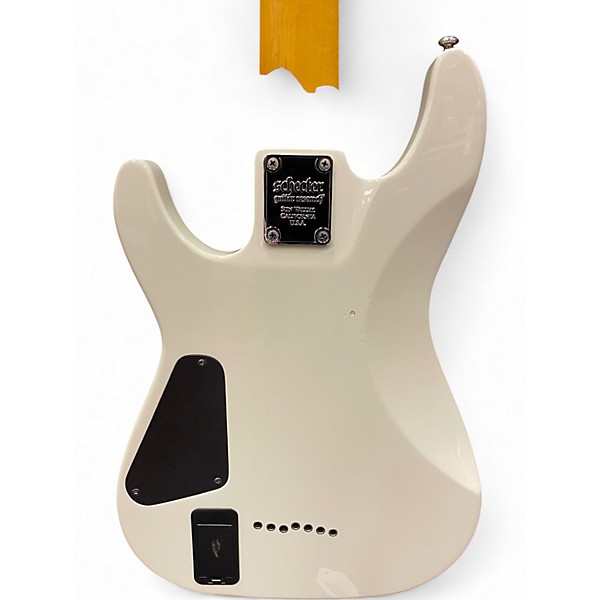 Used Schecter Guitar Research Demon 7 String white Solid Body Electric Guitar