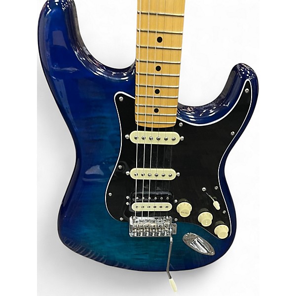 Used Fender Player II Stratocaster HSS Plus Top Maple Fingerboard  Blue Burst Solid Body Electric Guitar