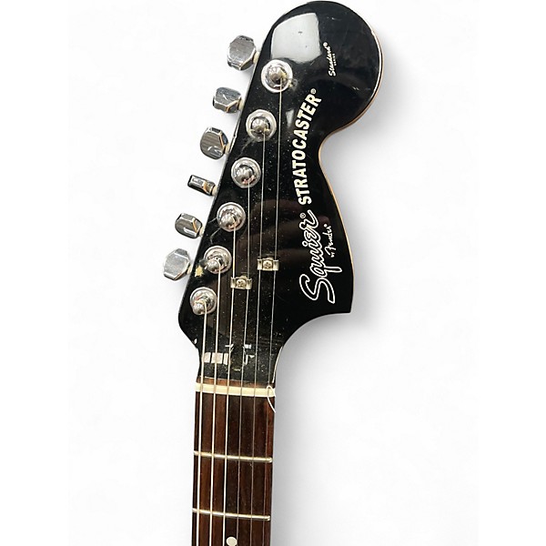 Used Squier Standard Series Stratocaster Black Solid Body Electric Guitar