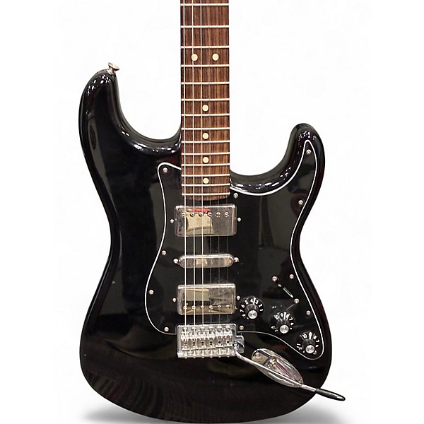 Used Fender Blacktop Stratocaster HSH Black Solid Body Electric Guitar