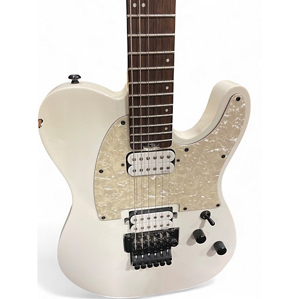 Used Schecter Guitar Research SUN VALLEY SUPER SHREDDER PT White Solid Body Electric Guitar
