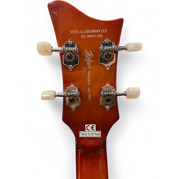 Used Hofner Ignition Series Sunburst Hollow Body Electric Guitar