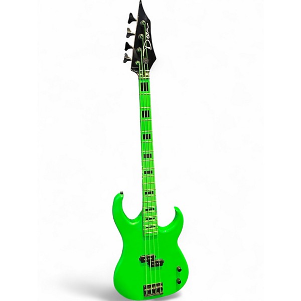 Used Dean Custom Zone 4-String Nuclear Green Electric Bass Guitar