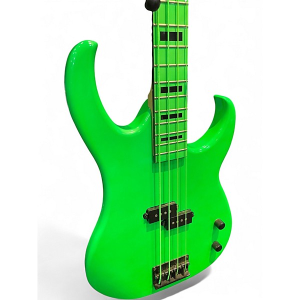 Used Dean Custom Zone 4-String Nuclear Green Electric Bass Guitar