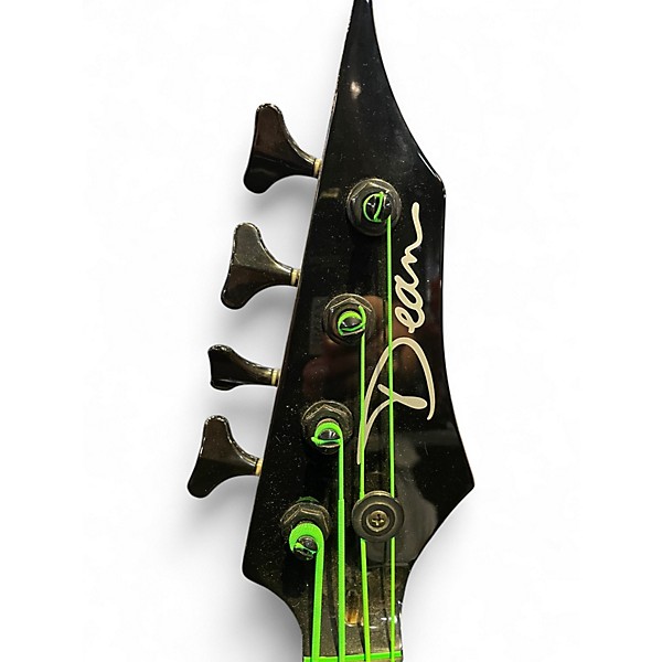 Used Dean Custom Zone 4-String Nuclear Green Electric Bass Guitar