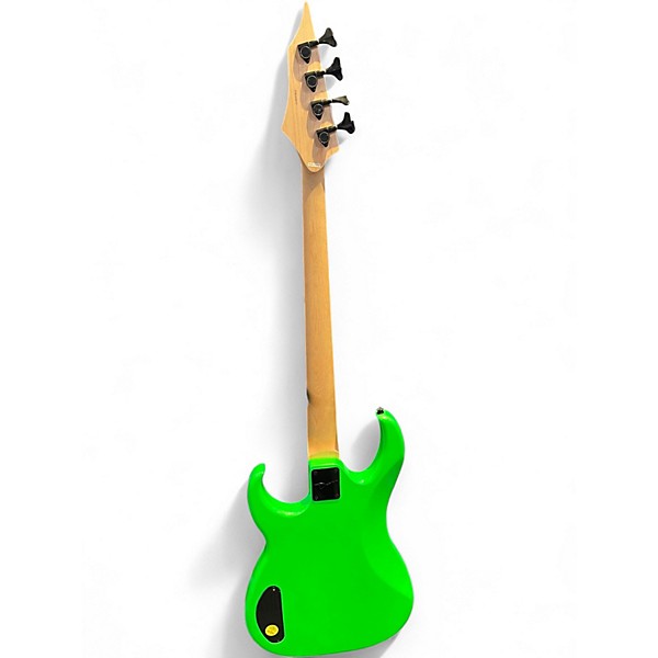 Used Dean Custom Zone 4-String Nuclear Green Electric Bass Guitar