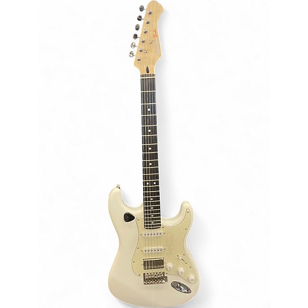 Used Donner SEEKER Olympic White Solid Body Electric Guitar