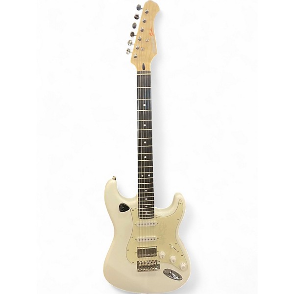 Used Donner SEEKER Olympic White Solid Body Electric Guitar
