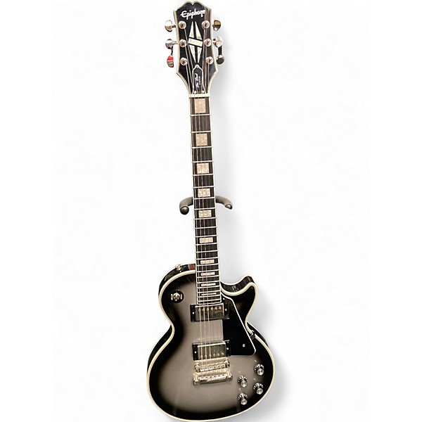 Used Epiphone Les Paul Custom SILVER BURST Solid Body Electric Guitar