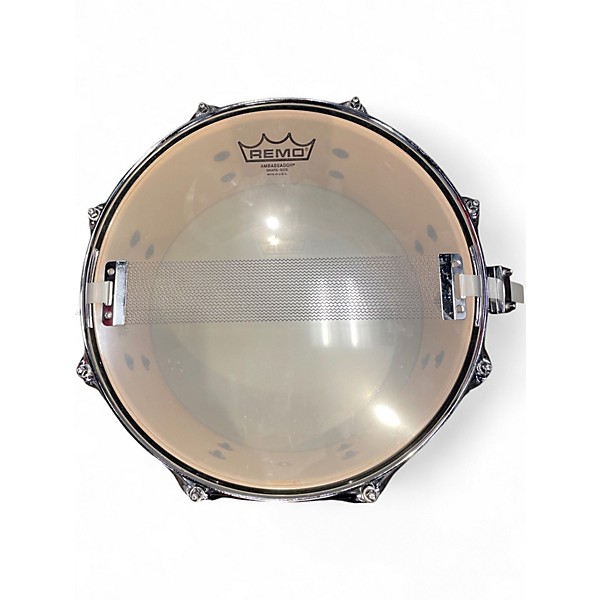 Used Pork Pie 6X12 Little Squealer Snare Black and Silver Drum