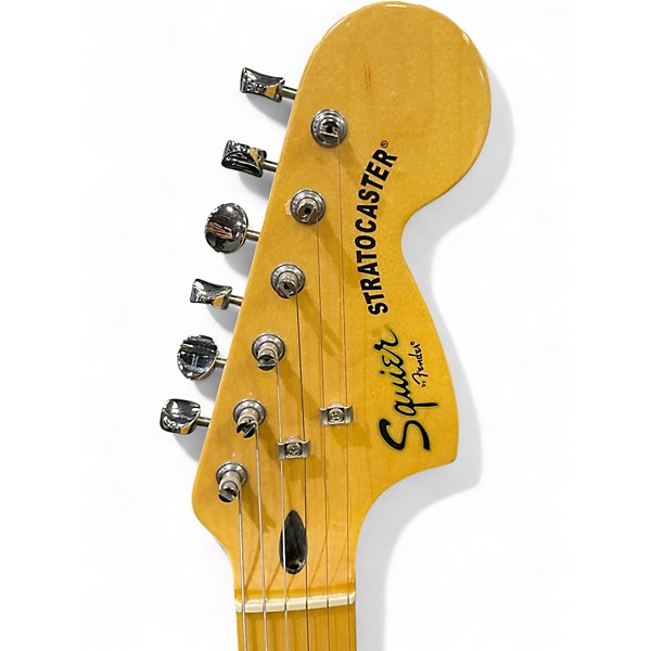 Used Squier Vintage Modified 70s Stratocaster Black Solid Body Electric Guitar