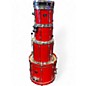 Used Pearl 4 Piece Export Trans Red Drum Kit