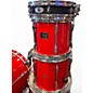 Used Pearl 4 Piece Export Trans Red Drum Kit