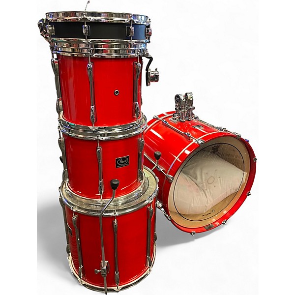 Used Pearl 4 Piece Export Trans Red Drum Kit