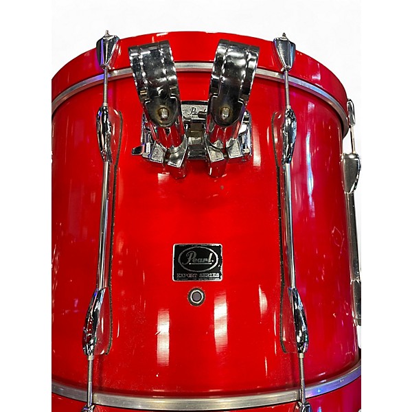 Used Pearl 4 Piece Export Trans Red Drum Kit