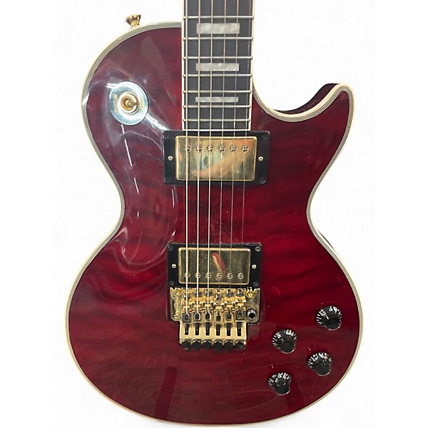 Used Epiphone Alex Lifeason Signature Les Paul Custom Trans Crimson Red Solid Body Electric Guitar