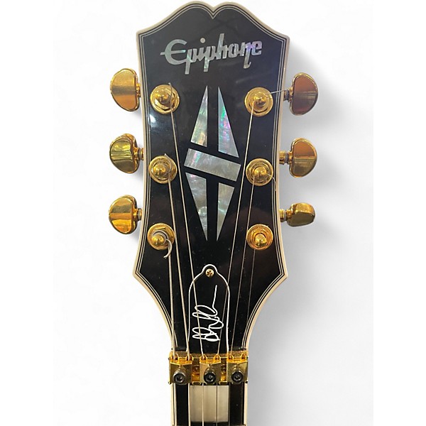 Used Epiphone Alex Lifeason Signature Les Paul Custom Trans Crimson Red Solid Body Electric Guitar