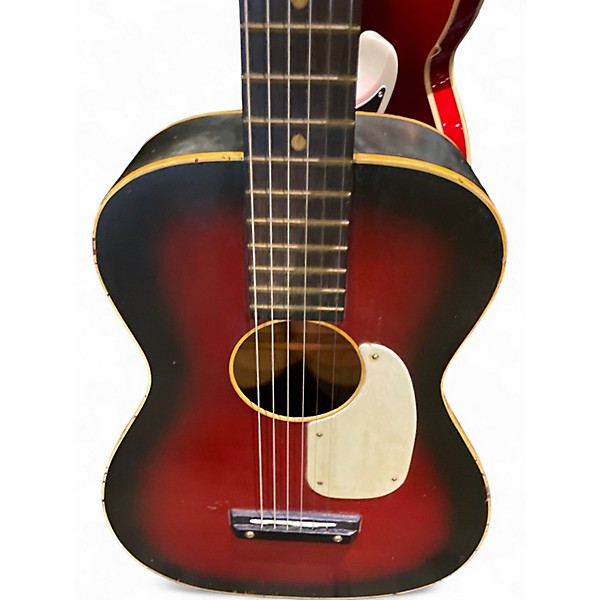 Vintage 1965 Airline Parlor Brown Acoustic Guitar