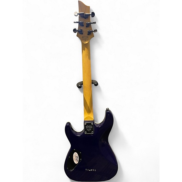 Used Schecter Guitar Research Omen Extreme 6 Ocean Blue Burst Solid Body Electric Guitar