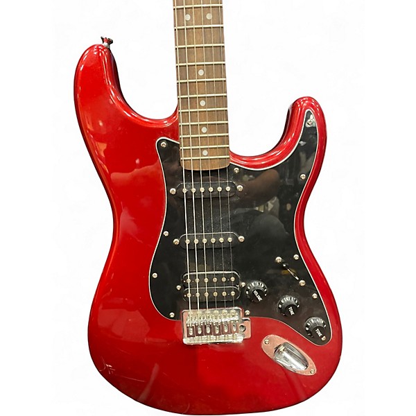 Used Squier Affinity Stratocaster Candy Apple Red Solid Body Electric Guitar