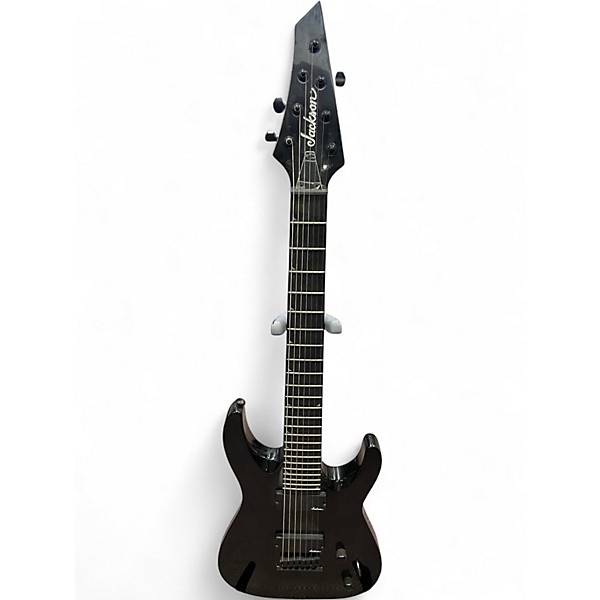 Used Jackson JS22-7 Dinky 7 String Black Solid Body Electric Guitar