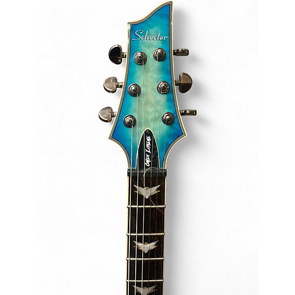 Used Schecter Guitar Research Omen Extreme 6 Ocean Blue Burst Solid Body Electric Guitar