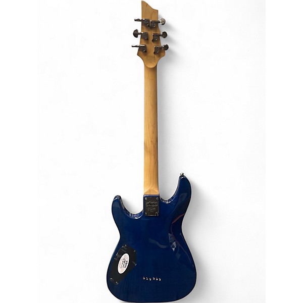 Used Schecter Guitar Research Omen Extreme 6 Ocean Blue Burst Solid Body Electric Guitar