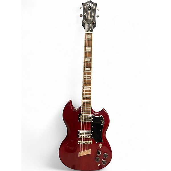 Used Guild POLARA DELUXE CHERRY RED Solid Body Electric Guitar