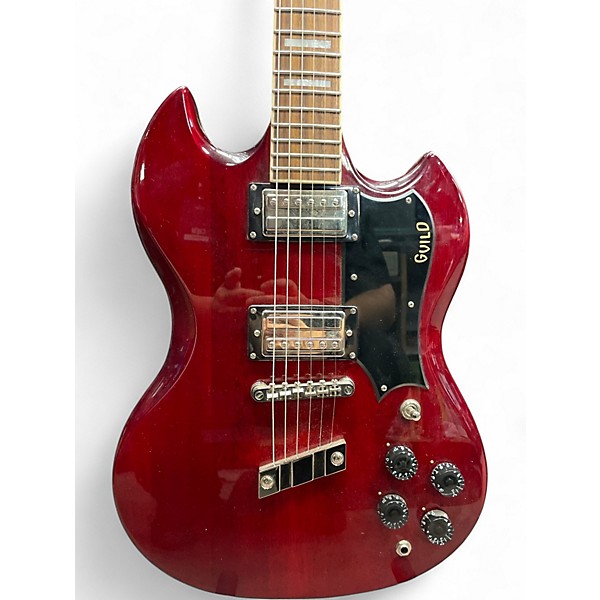 Used Guild POLARA DELUXE CHERRY RED Solid Body Electric Guitar