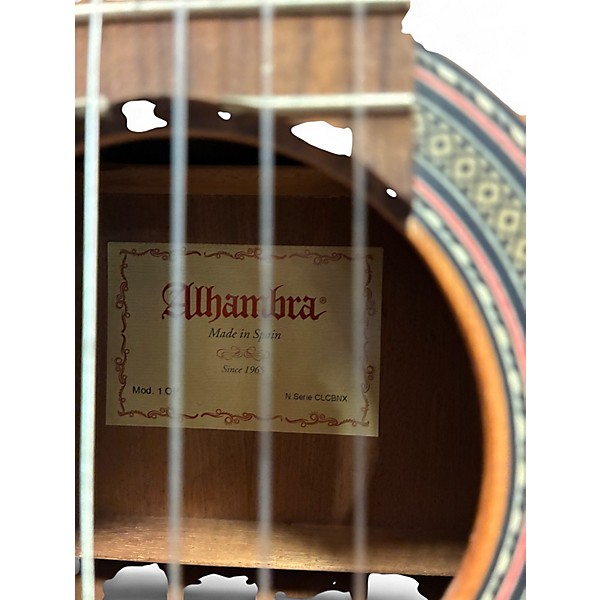 Used Alhambra 1O P Vintage Natural Classical Acoustic Guitar