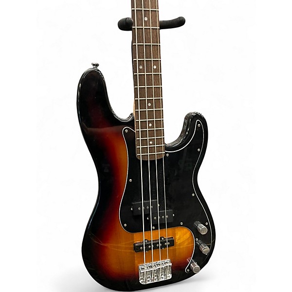 Used Squier PJ Bass Sunburst Electric Bass Guitar