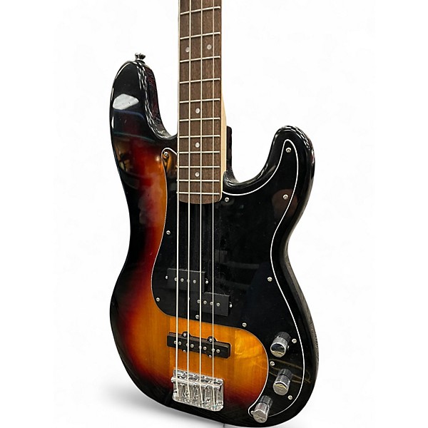 Used Squier PJ Bass Sunburst Electric Bass Guitar