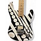 Used 2014 EVH Stripe Series Circles Black and White Solid Body Electric Guitar