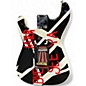 Used 2014 EVH Stripe Series Circles Black and White Solid Body Electric Guitar