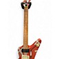Used EVH Striped Series Shark Red and Silver Solid Body Electric Guitar