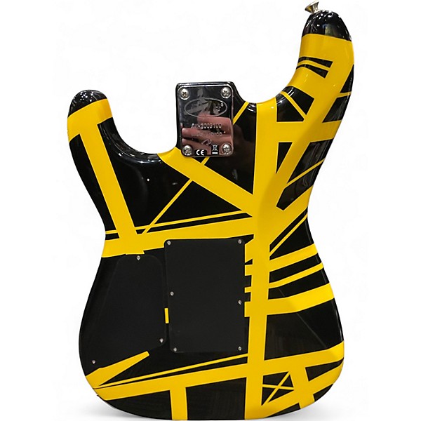 Used EVH Stripe Series Black and Yellow Solid Body Electric Guitar