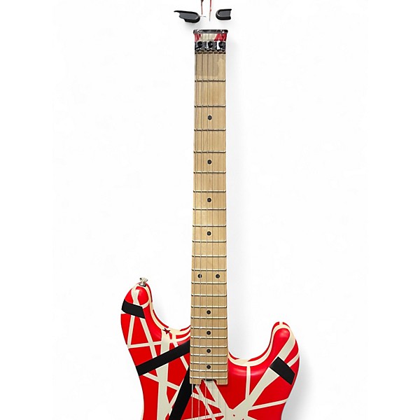 Used EVH STRIPE SERIES 5150 RED AND WHITE Solid Body Electric Guitar