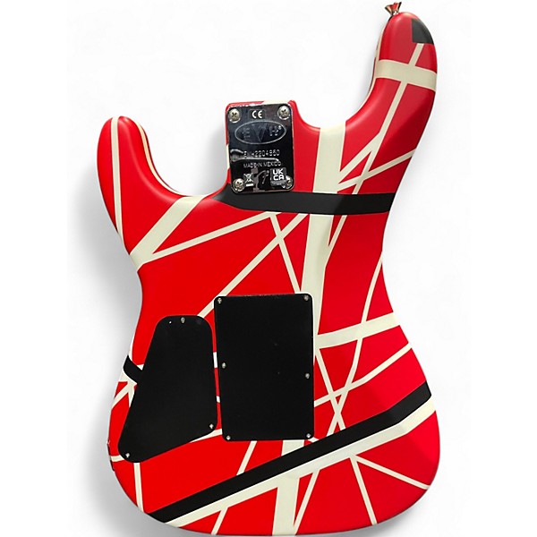 Used EVH STRIPE SERIES 5150 RED AND WHITE Solid Body Electric Guitar